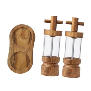 Imagem de WeiLaiKeQi 2 peças Manual Grinders Grinder Mills Mills Dão de cozinha, Shakers de pimenta automática, Moinho de Tempero para Presente Combatão Homéstica BBQ