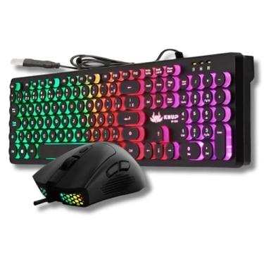 Imagem de Combo Gamer Teclado e Mouse com fio Teclas Redonda Gravadas a Laser com Design Confortável, Durável e Resistente à Respingos, USB e Layout ABNT2