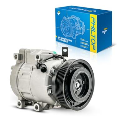 Imagem de PHILTOP Compressor AC compatível com S-o-r-e-n-t-o 2011-2012 3,5L, Santa Fe 2010-2012 3,5L, compressor de ar condicionado