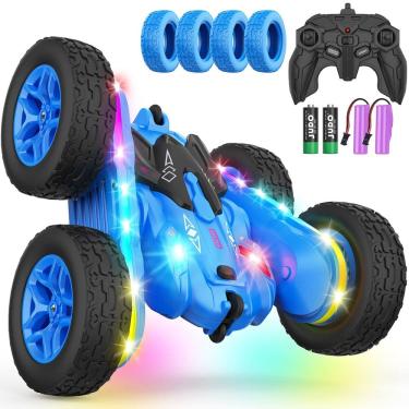 Imagem de Carro de controle remoto Terucle Stunt RC Car 360° giratório 4WD azul