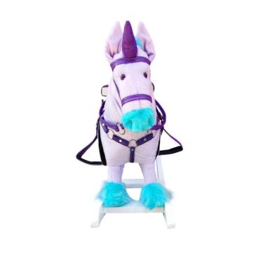 Imagem de Unicornio De Balanço Upa Upa Pelúcia Mundo Encantado