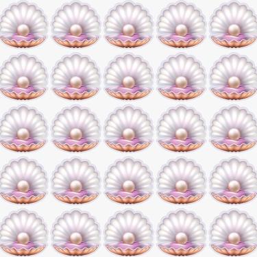 Imagem de Kit Display de Mesa 25 Peças Festa Concha com perola mdf