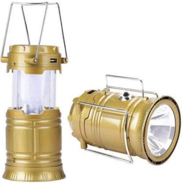 Imagem de Lanterna Lampião Led Solar Bateria Recarregável Retrátil USB