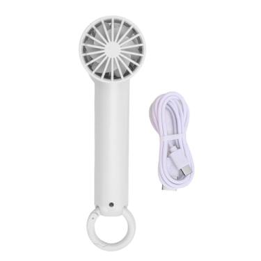 Imagem de Fan de Mini -doel Com Ruído Baixo, 5 Engrenagens Ajustes Digitais Leves e Portáteis Design Mini Pocket Reloling Filing para Camping Viagens de Bicicleta (branco) (WHITE)