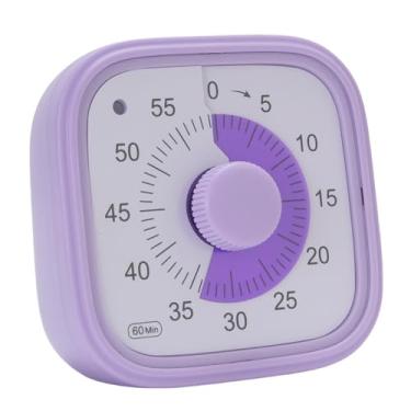 Imagem de Cronômetro visual de contagem regressiva de 60 minutos, Volume ajustável em 3 níveis Ferramenta multifuncional de gerenciamento de tempo para casa, escritório, escola (Roxo)