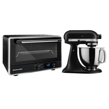 Imagem de Combo Forno Multifunções Com Air Fryer + Batedeira Artisan Black Matte Kitchenaid - Kog21_Kea33cp_Cj 110V