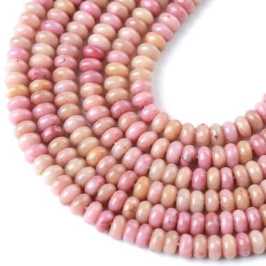 Imagem de 2 x 4 mm, 155 peças, tubo rodocrosita rododonita Rondelle Abacus, espaçador de disco, contas soltas para fabricação de joias