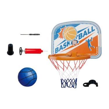 Imagem de Dynwave Jogo de aro de basquete jogo de esportes engraçado para as crianças da porta de casa montagem de aniversário Mini Basketball Hoop Toys Kit Game Toys, Branco Azulado