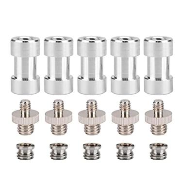 Imagem de 15 peças acessório de montagem conversor de parafuso adaptador de rosca de 1/4" a 3/8" para câmera DSLR/cabeça de tripé/guarda-chuva/suporte de luz de flash/placa de liberação rápida