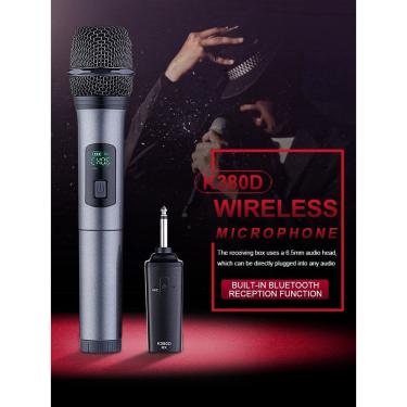 Imagem de Microfone Bluetooth portátil Karaoke Wireless Microfone Profissional Home ktv Microfone Portátil Cantando Gravador para iPhone iPad Microfones