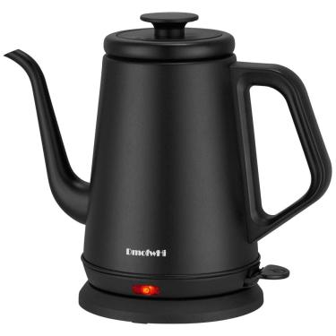 Imagem de Chaleira Elétrica DmofwHi Gooseneck 1,0L, 1000W em Aço Inox 304, Desligamento Automático, Preto Fosco