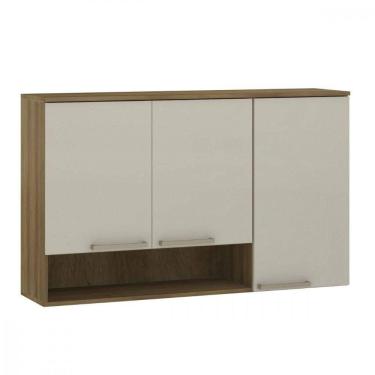 Imagem de Armário Aéreo 3 Portas 1,20cm Isis Luciane Avela/mocca
