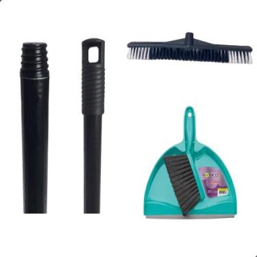 Imagem de Kit Vassoura 60cm Cabo 1,20 Metros e Pá de Mão Noviça - BETTANIN, UNIC