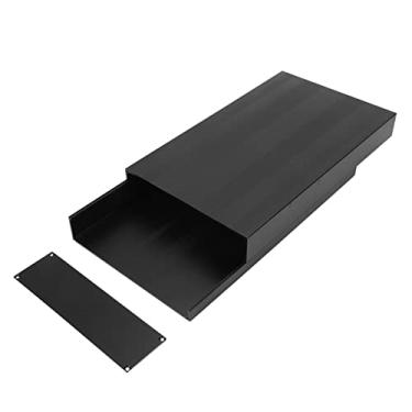 Imagem de Capa de projeto eletrônico, 50 * 178 * 300 mm liga de alumínio DIY caixa de instrumento de cablagem, placa de circuito de dissipador de calor de jateamento de areia PCB caixa de resfriamento