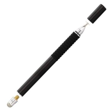 Imagem de Caneta Stylus Metal Ponta Fina 2 em 1 Tela Touch Screen - Compatível c/Celular Tablet Ipad Iphone Ultrabook Apple Android Universal (Preto)