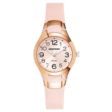 Imagem de Armitron Sport Relógio esportivo feminino de quartzo com pulseira de plástico, rosa, 12 (modelo: 25/6418RGP)