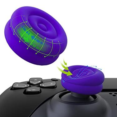 Imagem de PlayVital Tampas de almofada de polegares para ps5, ps4, capa de aperto de polegar para Xbox Series X/S, tampas de polegar para Xbox One, Elite Series 2, para controle Switch Pro - roxo
