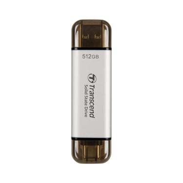 Imagem de Transcend 512GB USB C External SSD, Up to 1,050MB/s, USB 3.2 Gen 2 Flash Drive, 2-in-1 Memory Stick Type C &Type A, Thumb Drive Photo Stick for Windows, Mac, iPhone, iPad, Android, Tablet&PC, Smart TV
