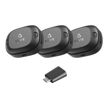 Imagem de HTC Vive Ultimate Tracker 3 Pack + Dongle - Vr Full Body Tracking - Compatível Com Steamvr, Vive Xr Elite, Meta Quest Virtual Reality Headsets