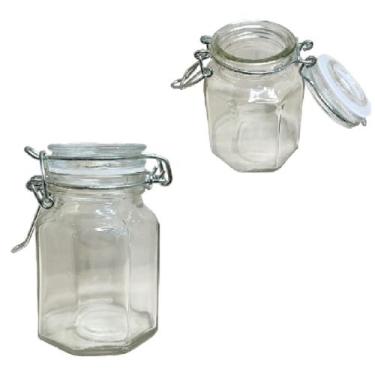 Imagem de Pote De Vidro Com Tampa Hermética Com Silicone 100ml - New Goods