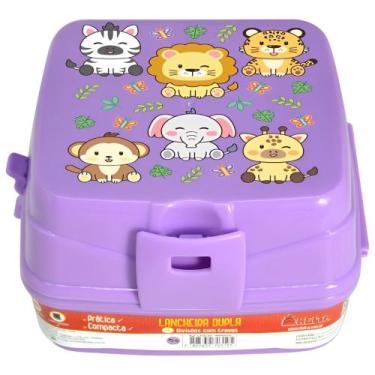 Imagem de Lancheira Dupla com Divisória Infantil Roxa - LANC04 - KEITA