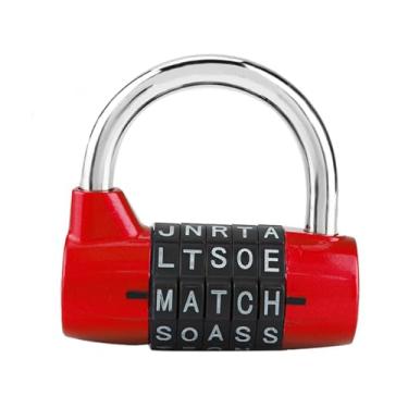 Imagem de Código Lock Padlock 5 Digado Digit Combinação Segurança Segurança Bloqueio Para viajar a mala Gym Locker DE ZINC Green 65x66x40mm (Vermelho)