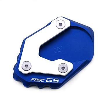 Imagem de Acc-Creativity Suporte de pé de motocicleta com ampliador lateral para placa de extensão compatível com BMW F750GS F850GS 2017-2019 (azul F850GS)