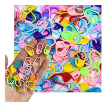 Imagem de Kit Com 200 Marcadores de Ponto Cadeado Colorido Newz para Tricô, Crochê e Amigurumi com Estojo Organizadores | Plástico Durável para Artesanato