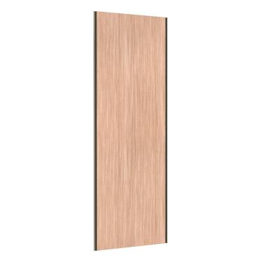 Imagem de Porta De Correr Closet 80cm Com Puxador Perfil Inox E Kit Ferragem Prime Luciane Móveis Cumaru