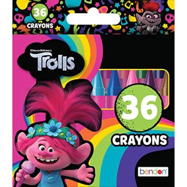 Imagem de Trolls DreamWorks 36 Count Crayons in Tuck Box
