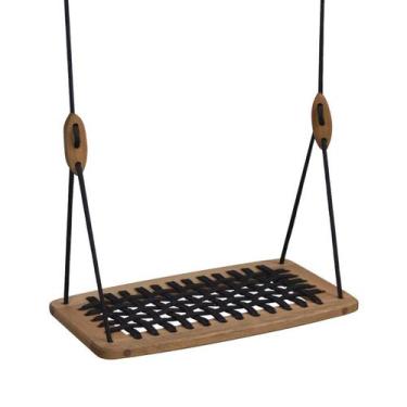 Imagem de Balanço Garden com Assento em Corda Trançada - Decorise, Natural/Preto