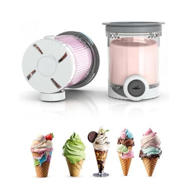 Imagem de Swirl – Pacote com 2 potes e tampas de creme, compatível com as máquinas de sorvete e sorvete Ninja NC701, sem BPA, acessórios de copo para sorvete Ninja Creami NC700, podem ser lavados na lava-louças