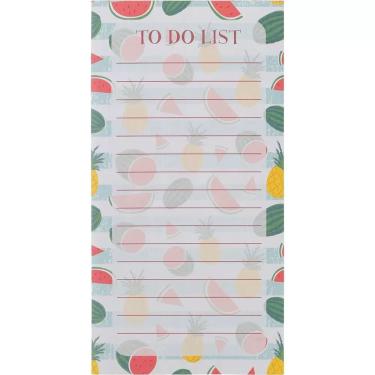 Imagem de Office Basics Bloco de Nota Magnético Frutas 14,8x21 cm 50 folhas