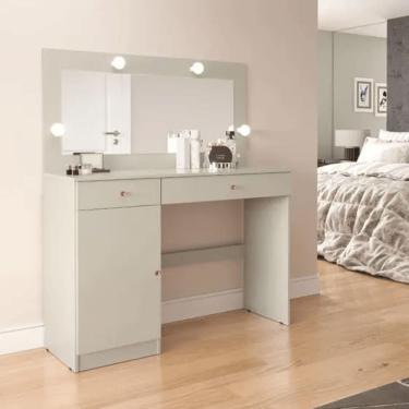 Imagem de Penteadeira Camarim 1Pt 2Gav Diamante Off White La 120 - Patrimar