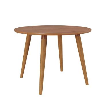 Imagem de Mesa de Jantar Redonda com Tampo MDF Dani Cinamomo 109 cm