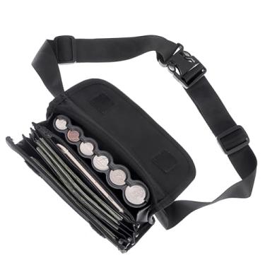 Imagem de BSTKEY Porta-moedas dos EUA, pochete com porta-moedas, bolsa de garçom, organizador de moedas, bolsa preta de armazenamento de moedas com cinto para garçonete, colecionador, troco de caixa