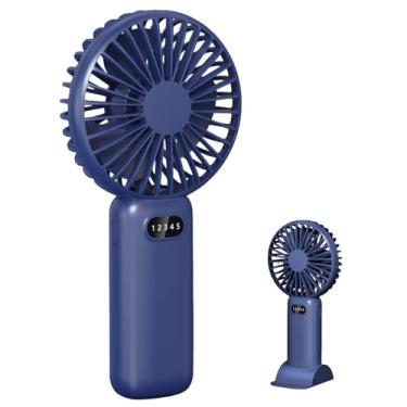 Imagem de YTGUORKC Ventilador de mesa pessoal, pequeno ventilador de viagem com ventilador de mesa de 5 velocidades para quarto, casa, escritório, exterior, azul