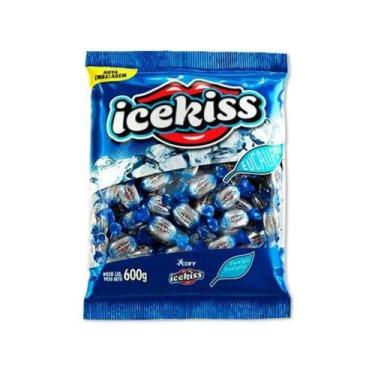 Imagem de Bala Icekiss Geladinha 600g Sabores Caixa com 12 Pacotes, Eucalipto
