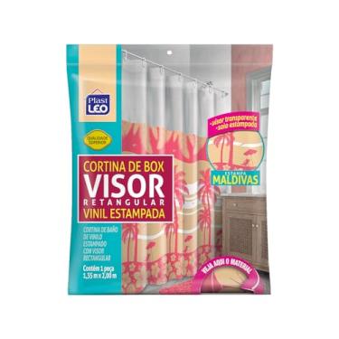 Imagem de Cortina para Box MALDIVAS Visor Cristal (1,35x2,00m) | Plast Leo (Ref.: 623-L)