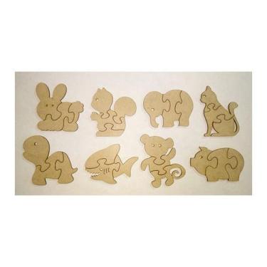 Imagem de Quebra-cabeça MDF - Lembrancinha Aniversário 8 animais - NoBrand