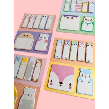 Imagem de Kit Post It Bloco De Notas Adesivas Fofo Kawaii YSD-9332 - dafu