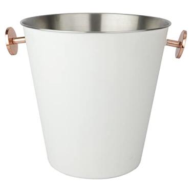 Imagem de Champanheira Drink Station em aco inox 4,6L D21,5xA21cm cor branca com cobre