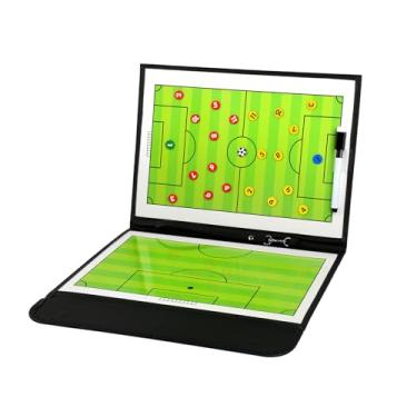 Imagem de YCConcept Kit de prancheta tática magnética de treinamento de futebol com placa de estratégia portátil apagável a seco