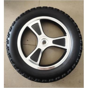 Imagem de 12 1/2/2 1/4, Substituição Das Rodas Traseiras Da Cadeira De Rodas, Rodas Traseiras Da Cadeira De Rodas Elétricas 12ih, Pneu Sólido Não Pneumático, Rolamento: 17mm (5/, Onecolor, 12inch/32cm(2 counts)