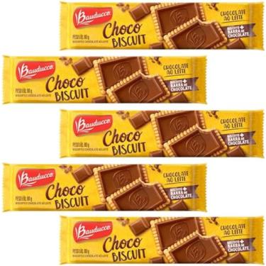 Imagem de 5 Biscoito BAUDUCCCO Choco Biscuit Chocolate ao Leite 80g