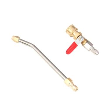 Imagem de Ｂｅｓｇａ Extensão de lavadora de alta pressão de conexão rápida de 1/4'', acessórios profissionais de fácil instalação e eficientes para lavagem de, Curvatura de 30 Graus