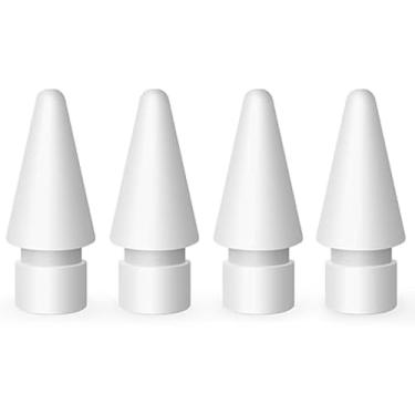 Imagem de Ponta Ponteira Substituição Compatível Apple Pencil 1 e 2 Geração Caneta 4 Unidades