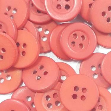 Imagem de Botões 4 Furos Fosco Plástico ABS Laranja 12mm 44195 Botao Alfaiataria