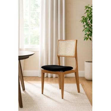 Imagem de Kit 8 Cadeiras Granada Tela Sextavada Madeira Maciça Mel Sala de Jantar