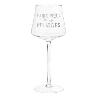 Imagem de Santa Barbara Design Studio Taça de vinho de haste longa de Natal com caixa de presente, 425 g, combina bem com parentes